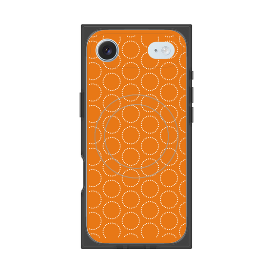 Premium Square Case with MagSafe［ Dot Circle - Orange ］