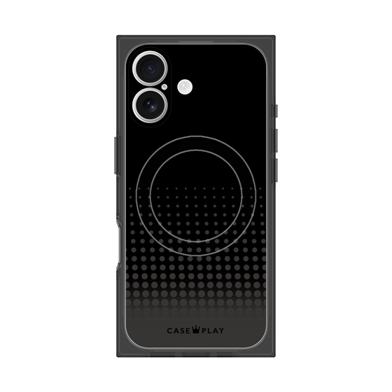 Premium Square Case with MagSafe［ Dot Gradation - Black ］