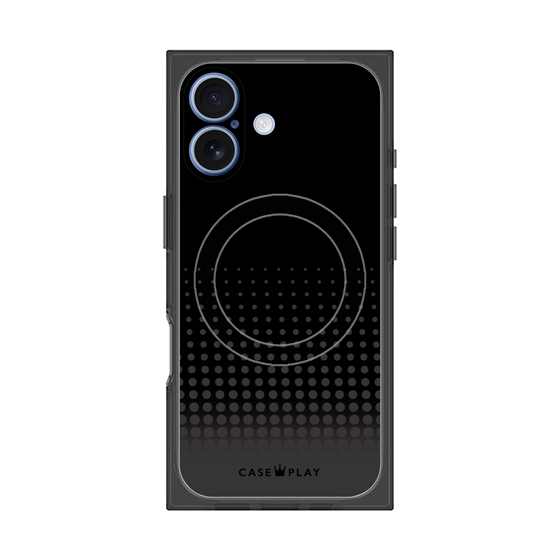 Premium Square Case with MagSafe［ Dot Gradation - Black ］