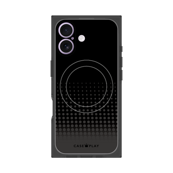 Premium Square Case with MagSafe［ Dot Gradation - Black ］