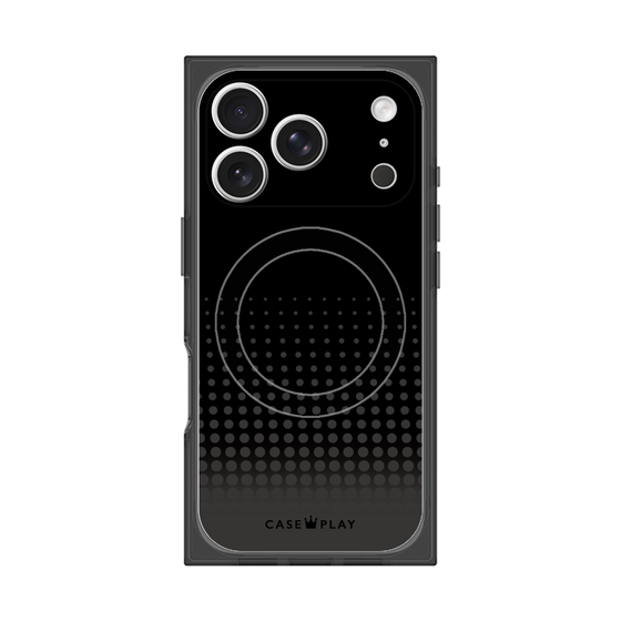 Premium Square Case with MagSafe［ Dot Gradation - Black ］