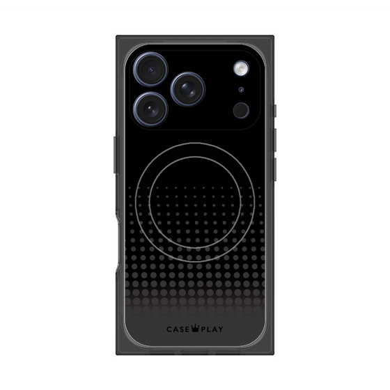 Premium Square Case with MagSafe［ Dot Gradation - Black ］