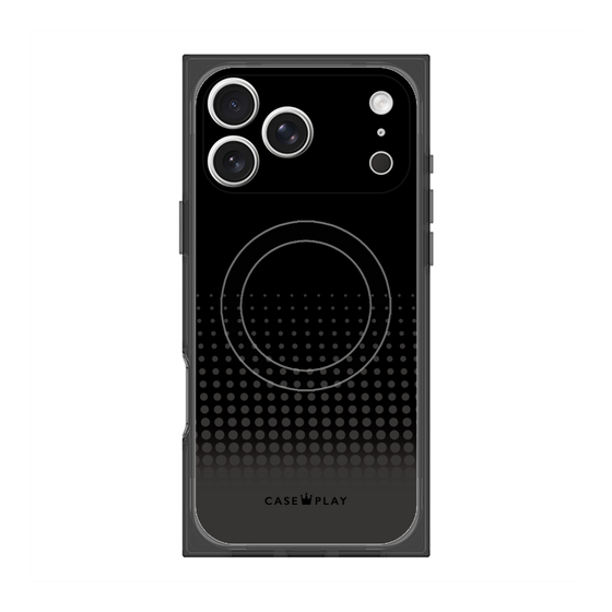 Premium Square Case with MagSafe［ Dot Gradation - Black ］