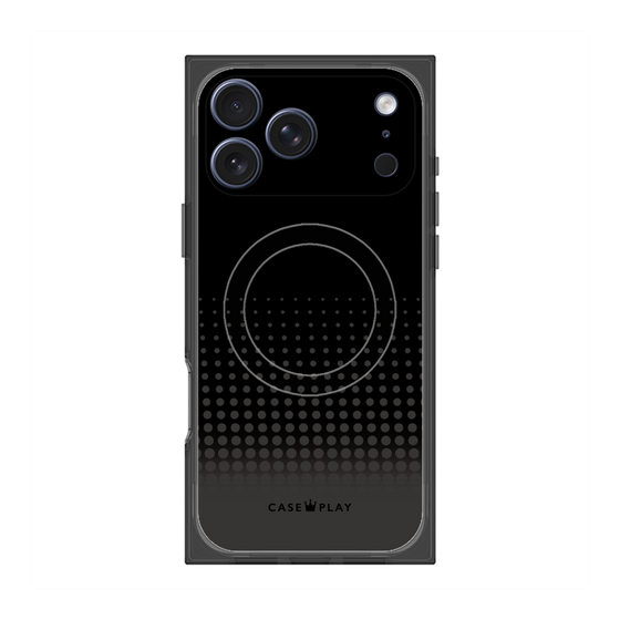 Premium Square Case with MagSafe［ Dot Gradation - Black ］