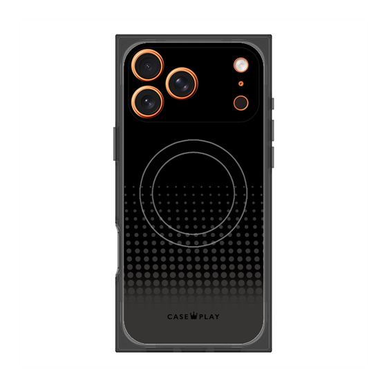 Premium Square Case with MagSafe［ Dot Gradation - Black ］