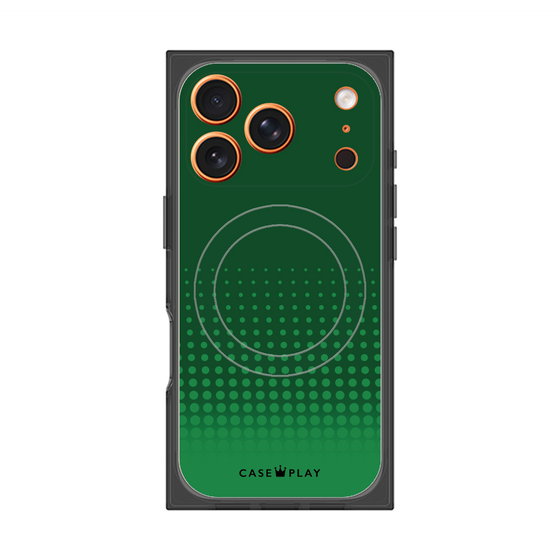 Premium Square Case with MagSafe［ Dot Gradation - Green ］