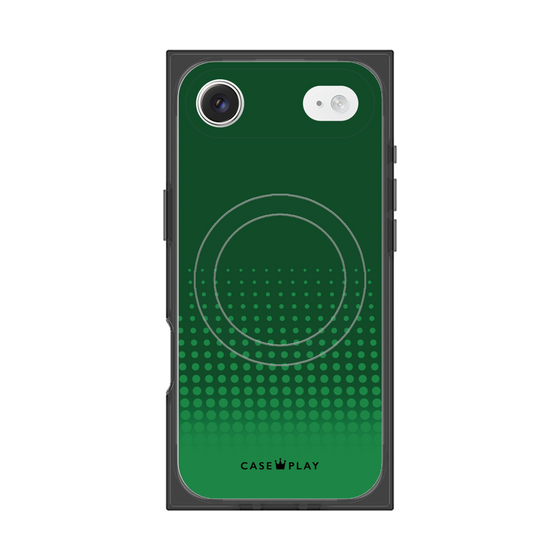 Premium Square Case with MagSafe［ Dot Gradation - Green ］