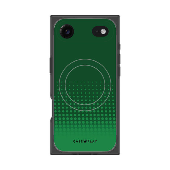 Premium Square Case with MagSafe［ Dot Gradation - Green ］