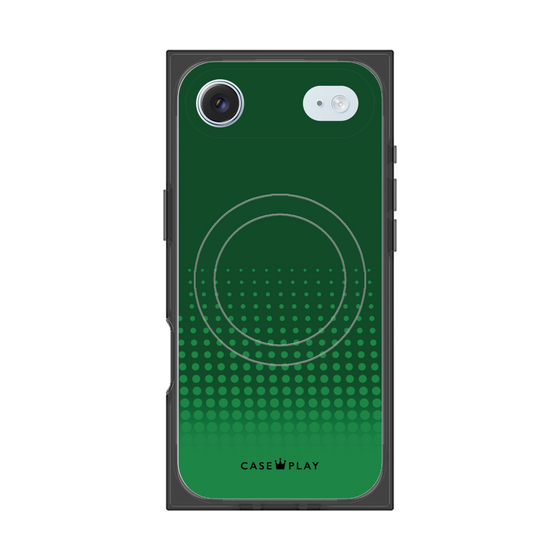 Premium Square Case with MagSafe［ Dot Gradation - Green ］