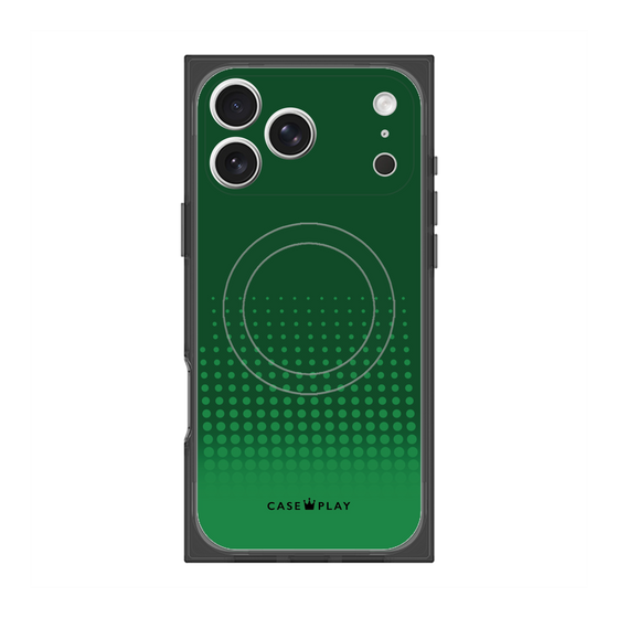Premium Square Case with MagSafe［ Dot Gradation - Green ］