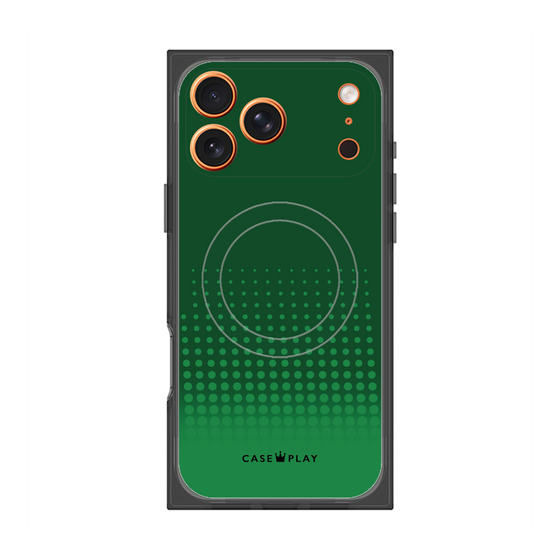 Premium Square Case with MagSafe［ Dot Gradation - Green ］