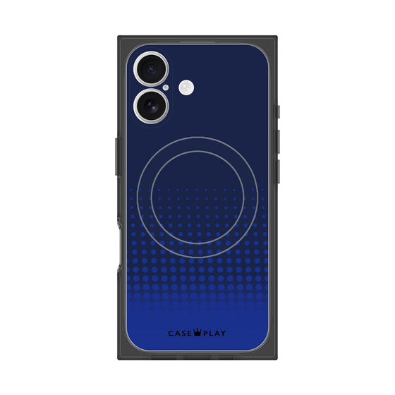 Premium Square Case with MagSafe［ Dot Gradation - Blue ］