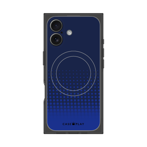 Premium Square Case with MagSafe［ Dot Gradation - Blue ］