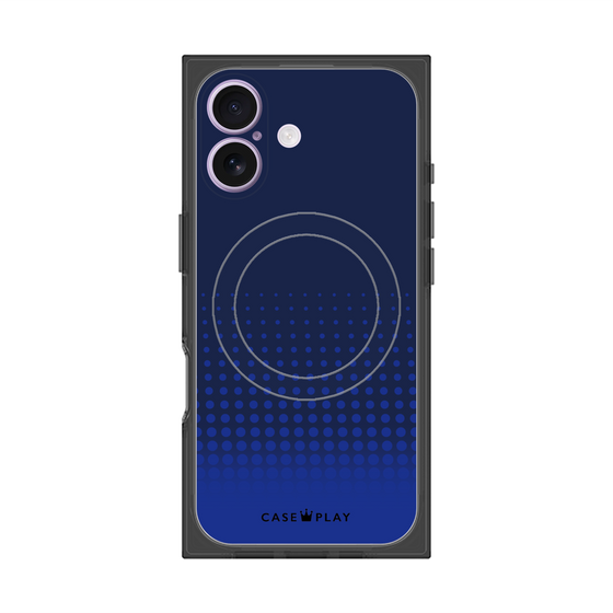 Premium Square Case with MagSafe［ Dot Gradation - Blue ］