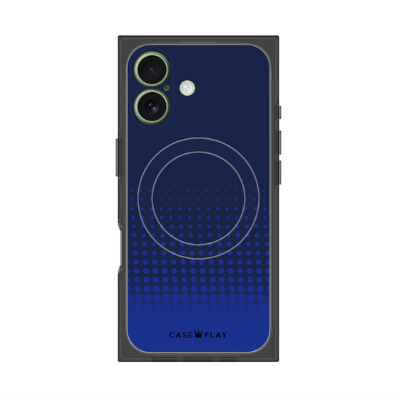 Premium Square Case with MagSafe［ Dot Gradation - Blue ］