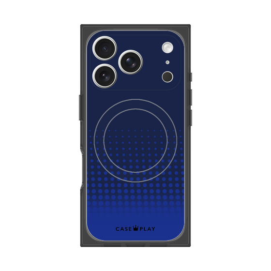 Premium Square Case with MagSafe［ Dot Gradation - Blue ］