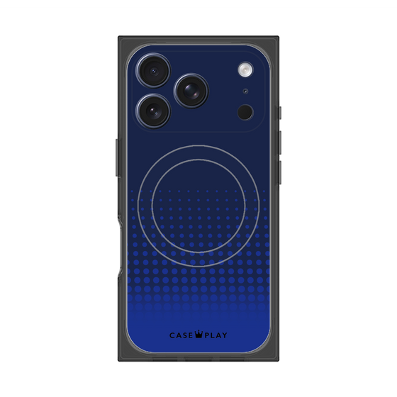 Premium Square Case with MagSafe［ Dot Gradation - Blue ］