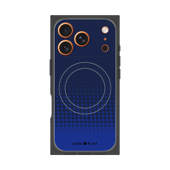 Premium Square Case with MagSafe［ Dot Gradation - Blue ］