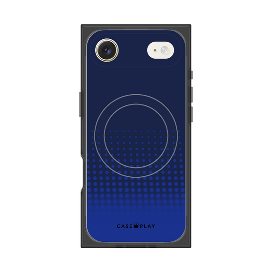 Premium Square Case with MagSafe［ Dot Gradation - Blue ］