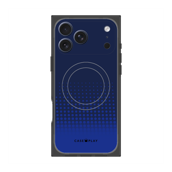 Premium Square Case with MagSafe［ Dot Gradation - Blue ］