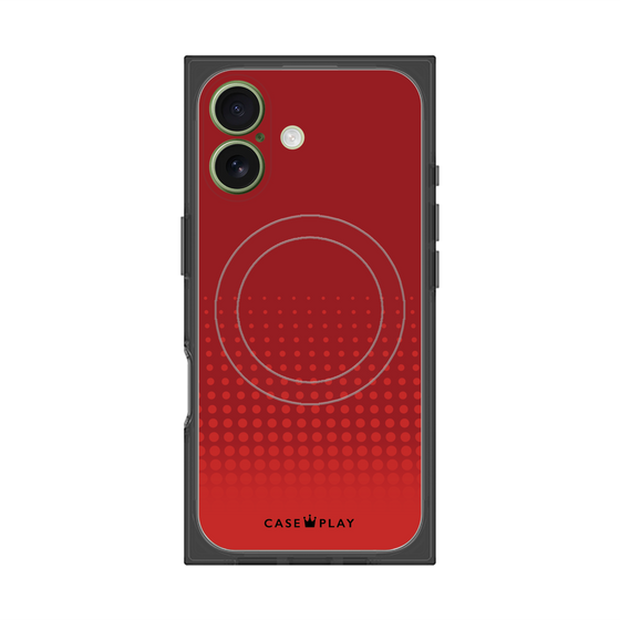 Premium Square Case with MagSafe［ Dot Gradation - Red ］