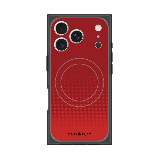Premium Square Case with MagSafe［ Dot Gradation - Red ］