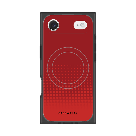 Premium Square Case with MagSafe［ Dot Gradation - Red ］