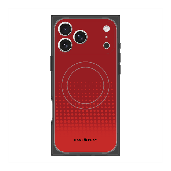 Premium Square Case with MagSafe［ Dot Gradation - Red ］