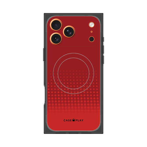 Premium Square Case with MagSafe［ Dot Gradation - Red ］