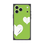 Premium Square Case with MagSafe［ Two Hearts - Green ］
