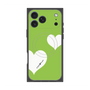 Premium Square Case with MagSafe［ Two Hearts - Green ］