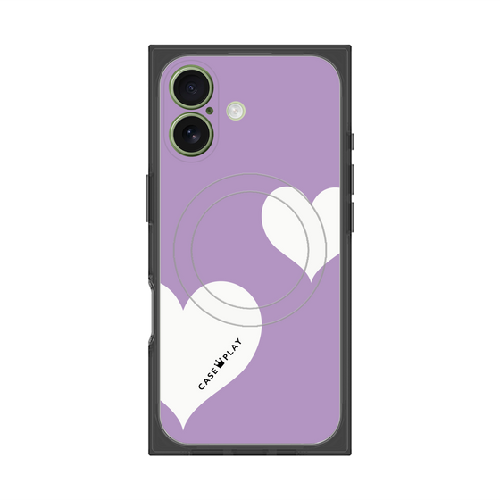 Premium Square Case with MagSafe［ Two Hearts - Purple ］