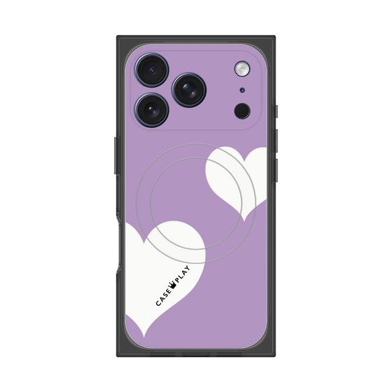 Premium Square Case with MagSafe［ Two Hearts - Purple ］