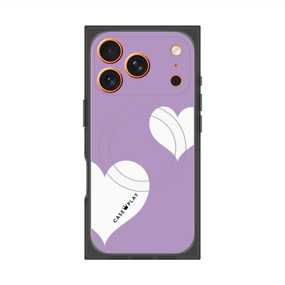 Premium Square Case with MagSafe［ Two Hearts - Purple ］