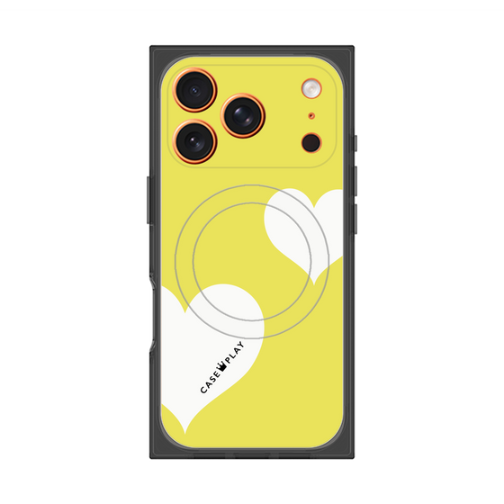 Premium Square Case with MagSafe［ Two Hearts - Yellow ］