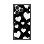 Premium Square Case with MagSafe［ Dot Hearts - Black ］