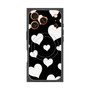 Premium Square Case with MagSafe［ Dot Hearts - Black ］