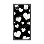 Premium Square Case with MagSafe［ Dot Hearts - Black ］