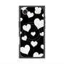 Premium Square Case with MagSafe［ Dot Hearts - Black ］