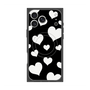 Premium Square Case with MagSafe［ Dot Hearts - Black ］