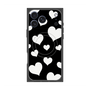 Premium Square Case with MagSafe［ Dot Hearts - Black ］