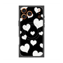 Premium Square Case with MagSafe［ Dot Hearts - Black ］