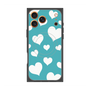 Premium Square Case with MagSafe［ Dot Hearts - Blue ］