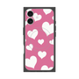Premium Square Case with MagSafe［ Dot Hearts - Pink ］