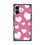 Premium Square Case with MagSafe［ Dot Hearts - Pink ］
