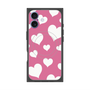 Premium Square Case with MagSafe［ Dot Hearts - Pink ］