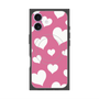 Premium Square Case with MagSafe［ Dot Hearts - Pink ］