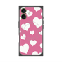 Premium Square Case with MagSafe［ Dot Hearts - Pink ］