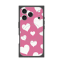 Premium Square Case with MagSafe［ Dot Hearts - Pink ］