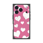 Premium Square Case with MagSafe［ Dot Hearts - Pink ］